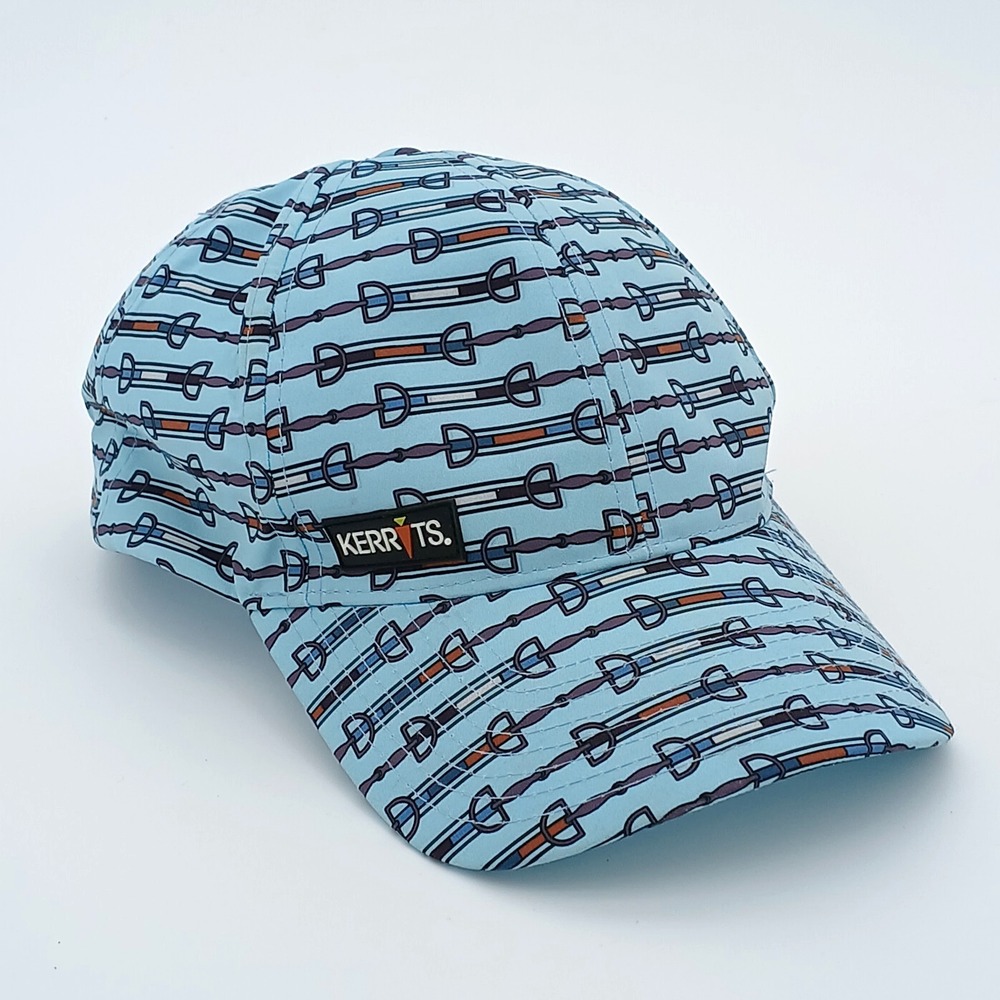 Kerrits Equestrian Blue Links Baseball Cap Adjustable Hat Ice Fil® Cool Wicking
